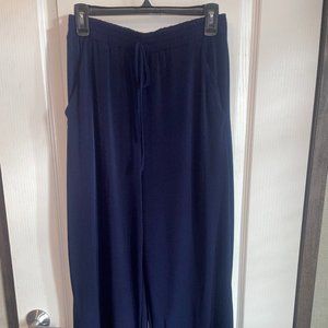 Women's Blue Wide-Leg Dress Pants